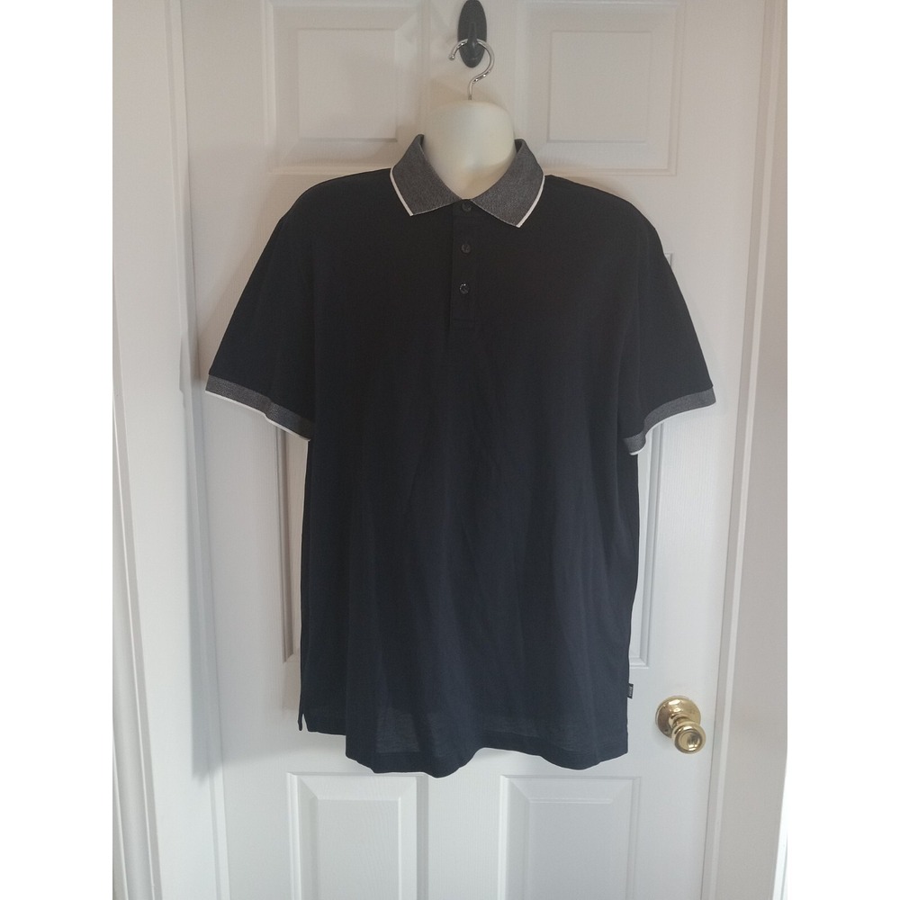 New Hugo BOSS  Polo Mens Dark Blue  Prout 26 Polo Shirt 2xl Boss Spell out - Picture 6 of 16